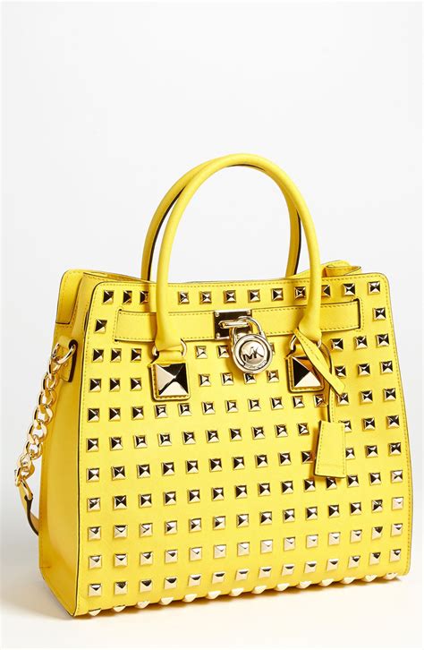 michael kors hamilton satchel yellow|Michael Kors Hamilton large tote.